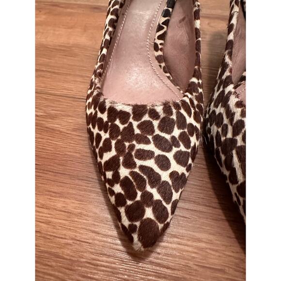 Vince Camuto Animal Print Cow Hair Kitten Heel Pointed Toe Pump 7 - Picture 2 of 9